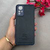 قاب گوشی Redmi Note 12S شیائومی اورجینال برند BURBERRY 2026 طرح دوخت HARD چرمی محافظ لنزدار سرمه ای کد 96452
