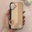 قاب گوشی iPhone 16 آیفون اورجینال Protection Case چرمی سخت HARD لوگو فلزی لنز برجسته اسپرت کد 113701
