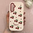 قاب گوشی Galaxy A16 سامسونگ سیلیکونی پاک کنی طرح آلبالو چری CHERRY کیوت برجسته کد 113420