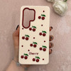 قاب گوشی Galaxy S25 Ultra سامسونگ سیلیکونی پاک کنی طرح آلبالو چری CHERRY کیوت برجسته کد 113432
