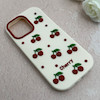 قاب گوشی iPhone 16 Pro Max آیفون سیلیکونی پاک کنی طرح آلبالو چری CHERRY کیوت برجسته کد 113435