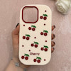 قاب گوشی iPhone 15 Pro Max آیفون سیلیکونی پاک کنی طرح آلبالو چری CHERRY کیوت برجسته کد 113437