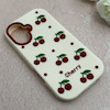 قاب گوشی iPhone 17 آیفون سیلیکونی پاک کنی طرح آلبالو چری CHERRY کیوت برجسته کد 113438