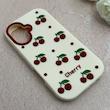 قاب گوشی iPhone 17 آیفون سیلیکونی پاک کنی طرح آلبالو چری CHERRY کیوت برجسته کد 113438