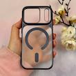 قاب گوشی iPhone 17 Pro آیفون طلقی اورجینال Unique Case طرح مگ سیف مات مشکی کد E10-114052