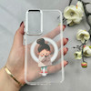 قاب گوشی Galaxy A35 سامسونگ اورجینال ژله ای شیشه ای شفاف طرح مگ سیف فانتزی کرومی دخترونه کد 116684