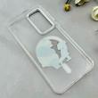 قاب گوشی Galaxy A55 سامسونگ اورجینال ژله ای شیشه ای شفاف طرح مگ سیف فانتزی کرومی دخترونه کد 116732