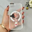 قاب گوشی iPhone 7 - iPhone 8 - iPhone SE 2020 - iPhone SE 2022 آیفون اورجینال ژله ای شیشه ای شفاف طرح مگ سیف فانتزی کرومی دخترونه کد 116829