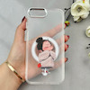 قاب گوشی iPhone 7 Plus - iPhone 8 Plus آیفون اورجینال ژله ای شیشه ای شفاف طرح مگ سیف فانتزی کرومی دخترونه کد 116842