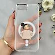 قاب گوشی iPhone 7 Plus - iPhone 8 Plus آیفون اورجینال ژله ای شیشه ای شفاف طرح مگ سیف فانتزی کرومی دخترونه کد 116845