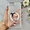 قاب گوشی iPhone 7 Plus - iPhone 8 Plus آیفون اورجینال ژله ای شیشه ای شفاف طرح مگ سیف فانتزی کرومی دخترونه کد 116846