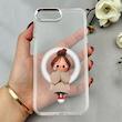 قاب گوشی iPhone 7 Plus - iPhone 8 Plus آیفون اورجینال ژله ای شیشه ای شفاف طرح مگ سیف فانتزی کرومی دخترونه کد 116848