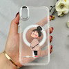 قاب گوشی iPhone X - iPhone XS آیفون اورجینال ژله ای شیشه ای شفاف طرح مگ سیف فانتزی کرومی دخترونه کد 116873