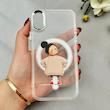 قاب گوشی iPhone X - iPhone XS آیفون اورجینال ژله ای شیشه ای شفاف طرح مگ سیف فانتزی کرومی دخترونه کد 116877