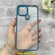 قاب گوشی Redmi A1 Plus - Redmi A2 Plus - Poco C50 شیائومی اورجینال متال کیس Metal طرح پشت طلق شفاف دور سیلیکونی سرمه ای کد 96501