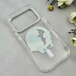 قاب گوشی iPhone 17 Pro آیفون اورجینال ژله ای شیشه ای شفاف طرح مگ سیف فانتزی کرومی دخترونه کد 116954