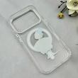 قاب گوشی iPhone 17 Pro آیفون اورجینال ژله ای شیشه ای شفاف طرح مگ سیف فانتزی کرومی دخترونه کد 116957