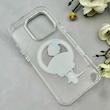 قاب گوشی iPhone 16 Pro آیفون اورجینال ژله ای شیشه ای شفاف طرح مگ سیف فانتزی کرومی دخترونه کد 116962