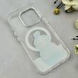 قاب گوشی iPhone 16 Pro آیفون اورجینال ژله ای شیشه ای شفاف طرح مگ سیف فانتزی کرومی دخترونه کد 116964