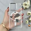 قاب گوشی iPhone 16 Pro آیفون اورجینال ژله ای شیشه ای شفاف طرح مگ سیف فانتزی کرومی دخترونه کد 116966