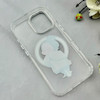 قاب گوشی iPhone 16 آیفون اورجینال ژله ای شیشه ای شفاف طرح مگ سیف فانتزی کرومی دخترونه کد 116992