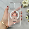 قاب گوشی iPhone 17 آیفون اورجینال ژله ای شیشه ای شفاف طرح مگ سیف فانتزی کرومی دخترونه کد 116998