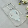 قاب گوشی iPhone 17 آیفون اورجینال ژله ای شیشه ای شفاف طرح مگ سیف فانتزی کرومی دخترونه کد 117003