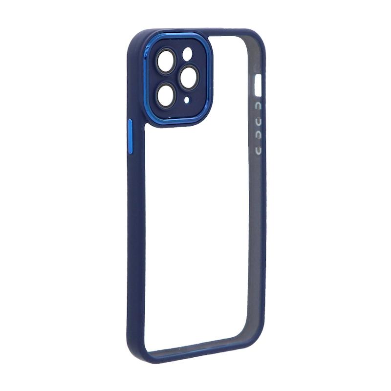 قاب گوشی iPhone 11 Pro آیفون متال کیس Metal پشت طلق شفاف شیشه ای محافظ لنزدار سرمه ای کد 96543