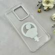 قاب گوشی Redmi A5 - Poco C71 شیائومی اورجینال ژله ای شیشه ای شفاف طرح مگ سیف فانتزی کرومی دخترونه کد 117131