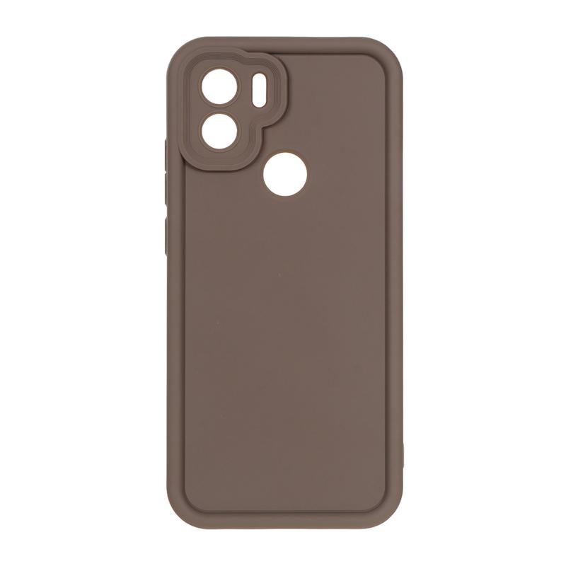 قاب گوشی Redmi A1 Plus - Redmi A2 Plus - Poco C50 شیائومی سیلیکونی ژله ای Solid محافظ لنزدار قهوه ای کد 117323