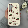قاب گوشی Galaxy S25 FE سامسونگ سیلیکونی پاک کنی طرح آلبالو چری CHERRY کیوت برجسته کد 113449