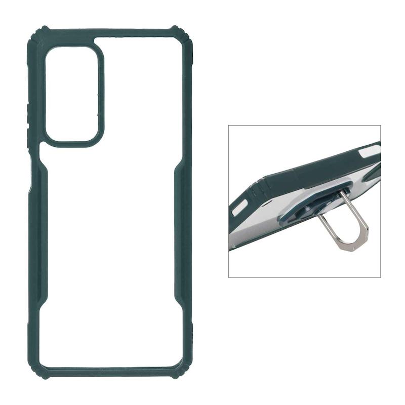 قاب گوشی Mi 10T - Mi 10T Pro شیائومی آیپکی iPaky طرح پشت طلق شفاف دور ژله ای ایربگ دار محافظ لنز دار هولدردار سبز کد 117303