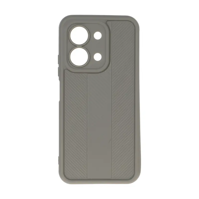 قاب گوشی Redmi 15C - Poco C85 شیائومی سیلیکونی ژله ای Solid هاشور محافظ لنزدار طوسی کد 117332