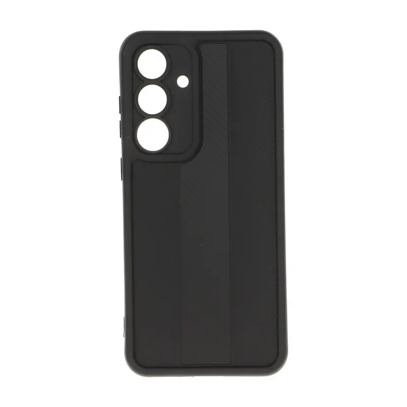 قاب گوشی Galaxy S25 FE سامسونگ سیلیکونی ژله ای Solid هاشور محافظ لنزدار مشکی کد E21-117334