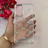 قاب گوشی Galaxy A52 4G - Galaxy A52 5G - Galaxy A52S سامسونگ لاکچری شفاف شاین رزینی لنز کرومی طرح پروانه کیوت کد 116012