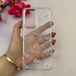 قاب گوشی Galaxy A53 سامسونگ لاکچری شفاف شاین رزینی لنز کرومی طرح پروانه کیوت کد 116025