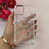 قاب گوشی iPhone 12 - iPhone 12 Pro آیفون لاکچری شفاف شاین رزینی لنز کرومی طرح پروانه کیوت کد 116037