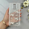 قاب گوشی Redmi Note 9S - Redmi Note 9 Pro شیائومی لاکچری شفاف شاین رزینی لنز کرومی طرح پاپیون و مروارید برجسته کد 116161