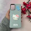 قاب گوشی Galaxy A06 سامسونگ لدرکیس عروسکی فانتزی سیلیکونی برجسته طرح چرمی کیتی Kitty آبی کد 116409