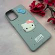 قاب گوشی Galaxy A06 سامسونگ لدرکیس عروسکی فانتزی سیلیکونی برجسته طرح چرمی کیتی Kitty آبی کد 116409