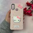 قاب گوشی Galaxy A10S سامسونگ لدرکیس عروسکی فانتزی سیلیکونی برجسته طرح چرمی کیتی Kitty صورتی کد 116411