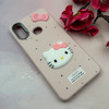 قاب گوشی Galaxy A10S سامسونگ لدرکیس عروسکی فانتزی سیلیکونی برجسته طرح چرمی کیتی Kitty صورتی کد 116411