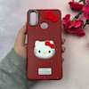 قاب گوشی Galaxy A10S سامسونگ لدرکیس عروسکی فانتزی سیلیکونی برجسته طرح چرمی کیتی Kitty قرمز کد 116413