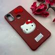 قاب گوشی Galaxy A10S سامسونگ لدرکیس عروسکی فانتزی سیلیکونی برجسته طرح چرمی کیتی Kitty قرمز کد 116413