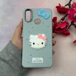 قاب گوشی Galaxy A10S سامسونگ لدرکیس عروسکی فانتزی سیلیکونی برجسته طرح چرمی کیتی Kitty آبی کد 116414