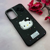 قاب گوشی Galaxy A15 سامسونگ لدرکیس عروسکی فانتزی سیلیکونی برجسته طرح چرمی کیتی Kitty مشکی کد 116419