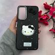 قاب گوشی Galaxy A16 سامسونگ لدرکیس عروسکی فانتزی سیلیکونی برجسته طرح چرمی کیتی Kitty مشکی کد 116420