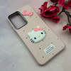 قاب گوشی Galaxy A26 سامسونگ لدرکیس عروسکی فانتزی سیلیکونی برجسته طرح چرمی کیتی Kitty صورتی کد 116430