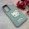 قاب گوشی Galaxy A36 سامسونگ لدرکیس عروسکی فانتزی سیلیکونی برجسته طرح چرمی کیتی Kitty آبی کد 116433