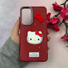 قاب گوشی Galaxy A55 سامسونگ لدرکیس عروسکی فانتزی سیلیکونی برجسته طرح چرمی کیتی Kitty قرمز کد 116444